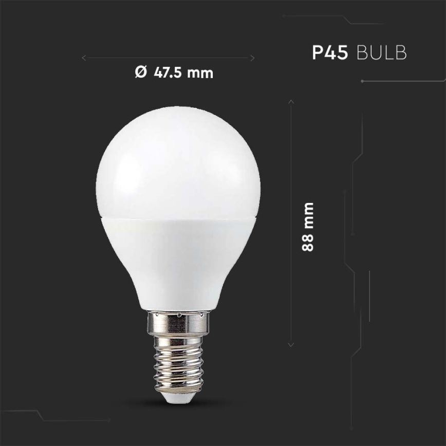 LED RGB Димируема крушка P45 E14/4,8W/230V 3000K + дистанционно