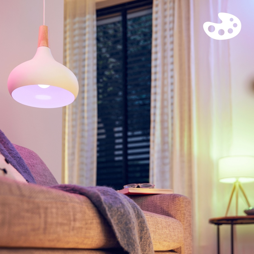 LED RGB димируема крушка Philips SMART A60 E27/8,5W/230V 2200-6500K + дистанционно управление