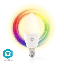 LED RGB Димируема крушка Smartlife E14/4,9W/230V Wi-Fi 2700-6500K