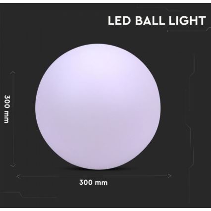 LED RGB Димируема екстериорна лампа LED/1W/5V 1000 mAh 30 см IP67 + дистанционно управление