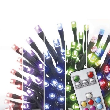 LED RGB Екстериорни Коледни лампички 96xLED/72 режима 13м IP44 + дистанционно