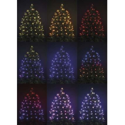 LED RGB Екстериорни Коледни лампички 120xLED/72 режима 15м IP44 + дистанционно