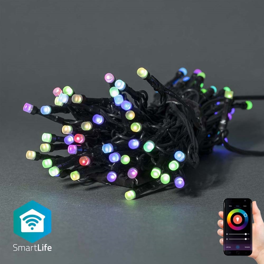 LED RGB Екстериорни Коледни лампички 42xLED/8 функции 8м IP65 Wi-Fi Tuya