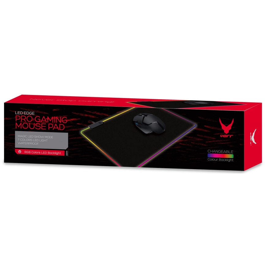 LED RGB Геймърска подложка за мишка VARR