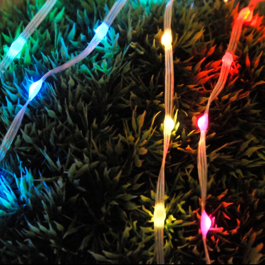 LED RGB гирлянда LED/10W/5V 10 m USB + дистанционно управление