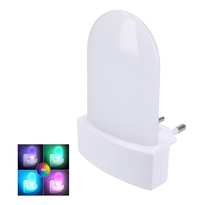 LED RGB Лампа за ориентация за контакт със сензор LED/0,5W/230V
