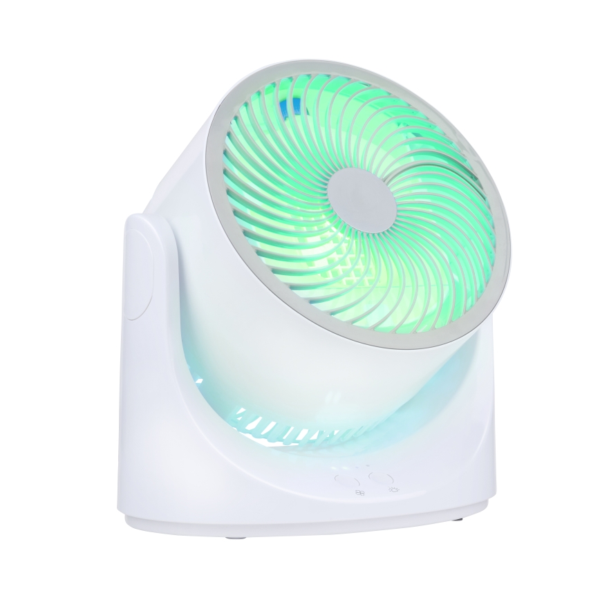 LED RGB настолен вентилатор с ефект на мъгла 5V