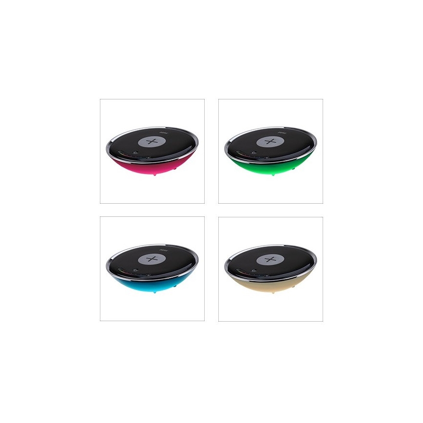 LED RGB Настолна лампа с безжично зарядно LED/10W/230V