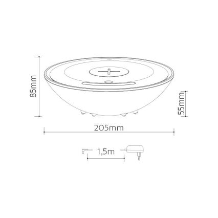 LED RGB Настолна лампа с безжично зарядно LED/10W/230V