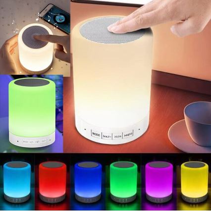 LED RGB настолна лампа с високоговорител LED/5V