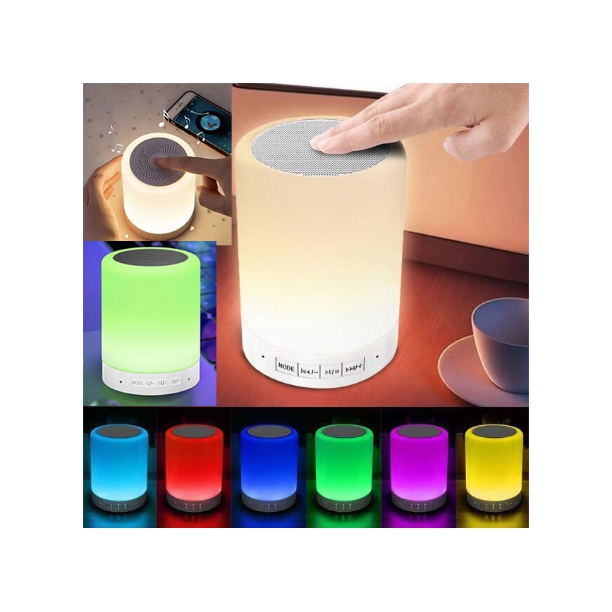 LED RGB настолна лампа с високоговорител LED/5V