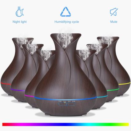 LED RGB Овлажнител и йонизатор за въздух 400 мл