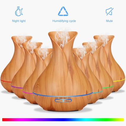 LED RGB Овлажнител и йонизатор за въздух 400 мл