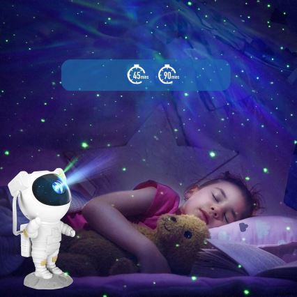 LED RGB проектор LED/5W/5V астронавт + дистанционно управление