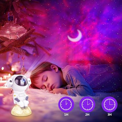 LED RGB прожектор 3 в 1 LED/5W/5V 3000/4000/6000K астронавт + дистанционно управление