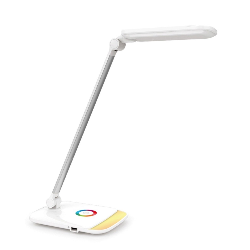 LED RGB Сензорна димируема настолна лампа LED/18W/230V + USB