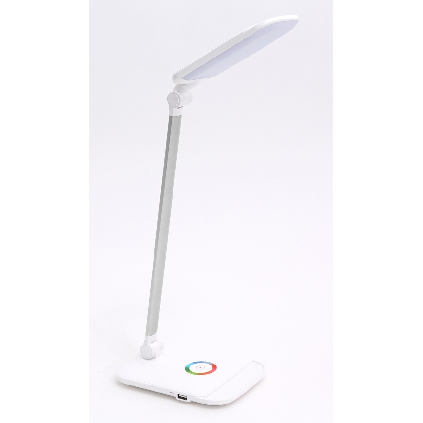LED RGB Сензорна димируема настолна лампа LED/18W/230V + USB