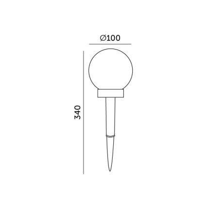 LED RGB слънчева лампа SPHERE LED/1,2V IP44 40 mAh Ø 10 см