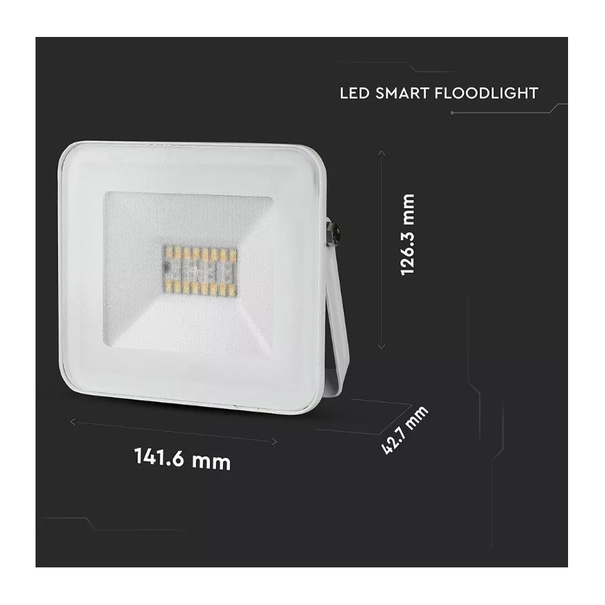 LED RGB Смарт димируем прожектор LED/20W/230V IP65 бял