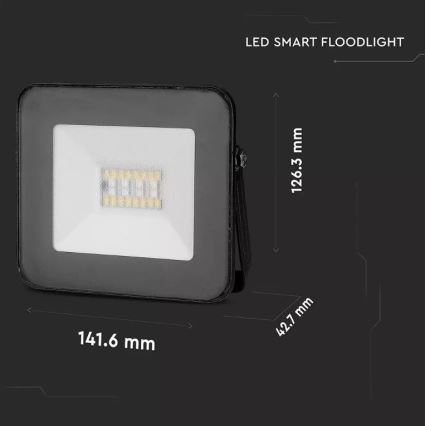 LED RGB Смарт димируем прожектор LED/20W/230V IP65 черен