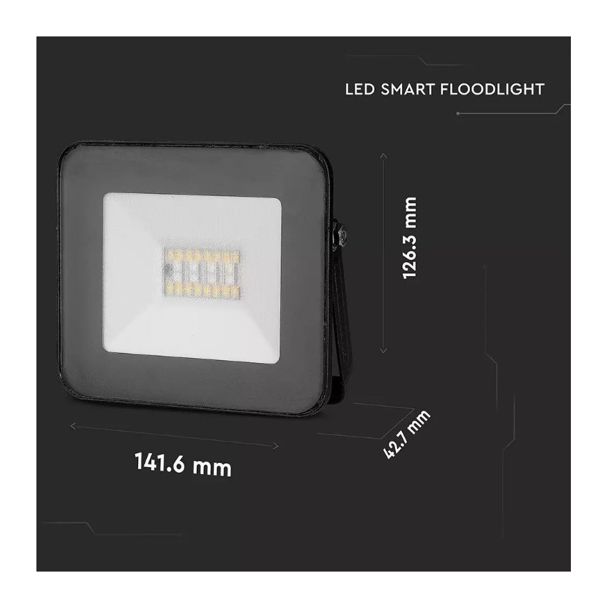 LED RGB Смарт димируем прожектор LED/20W/230V IP65 черен