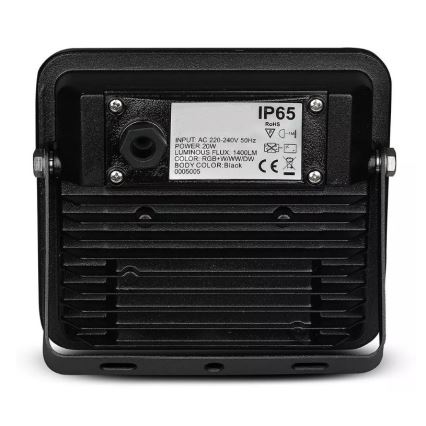 LED RGB Смарт димируем прожектор LED/20W/230V IP65 черен