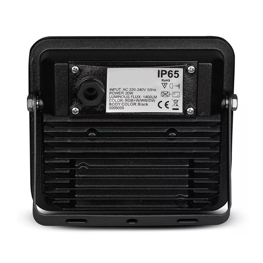 LED RGB Смарт димируем прожектор LED/20W/230V IP65 черен