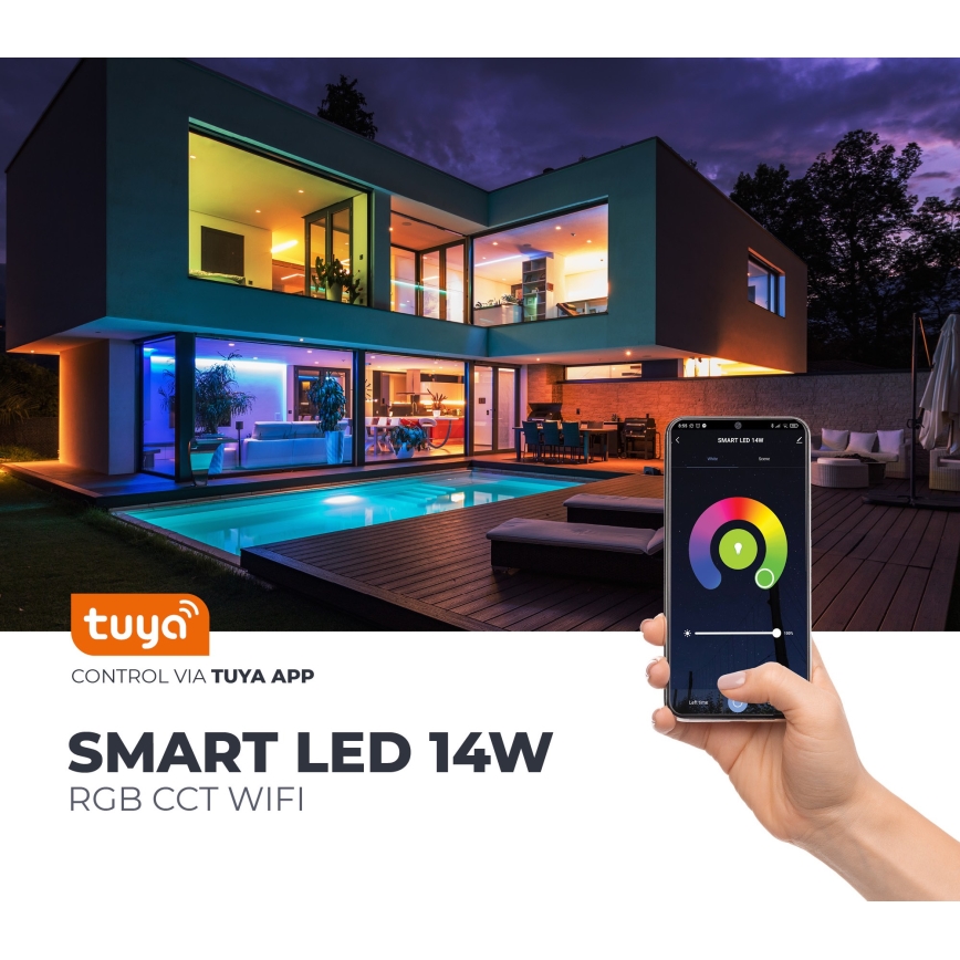 LED RGB Смарт димируема крушка E27/9,5W/230V 2700-6500K Wi-Fi Tuya
