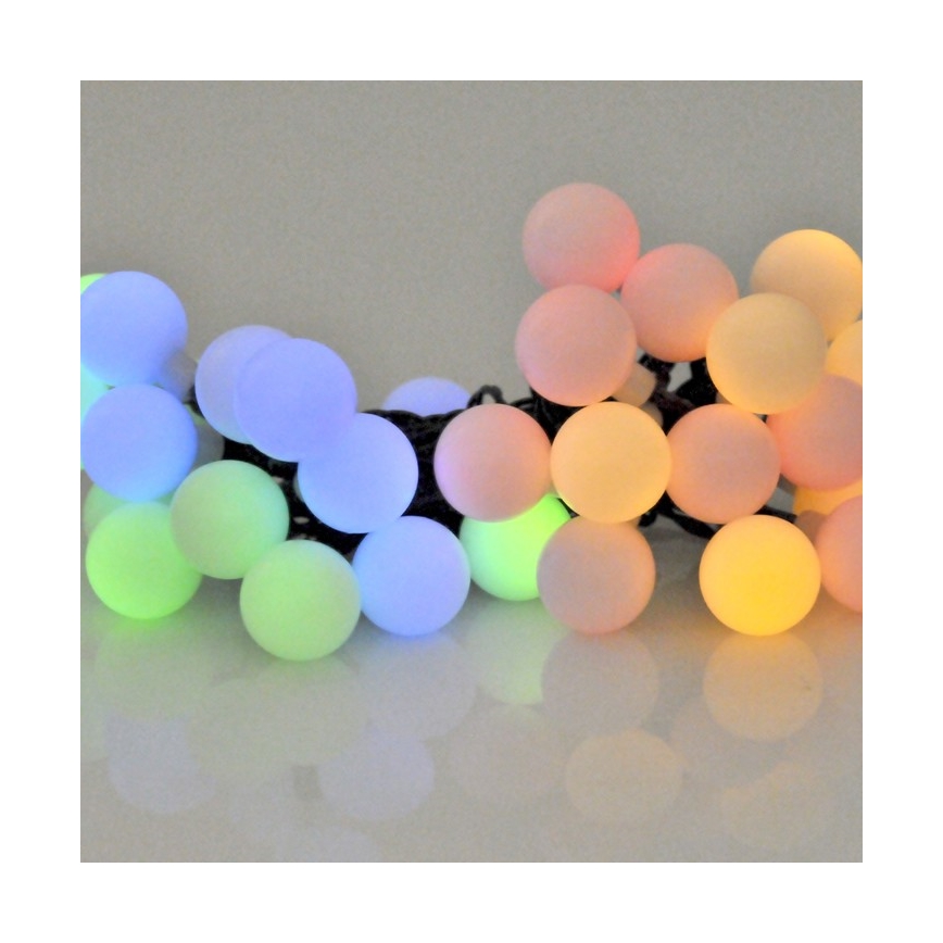 LED RGB Соларен верига PARTY 30xLED/1,2V 400 mAh 3,9 m IP44