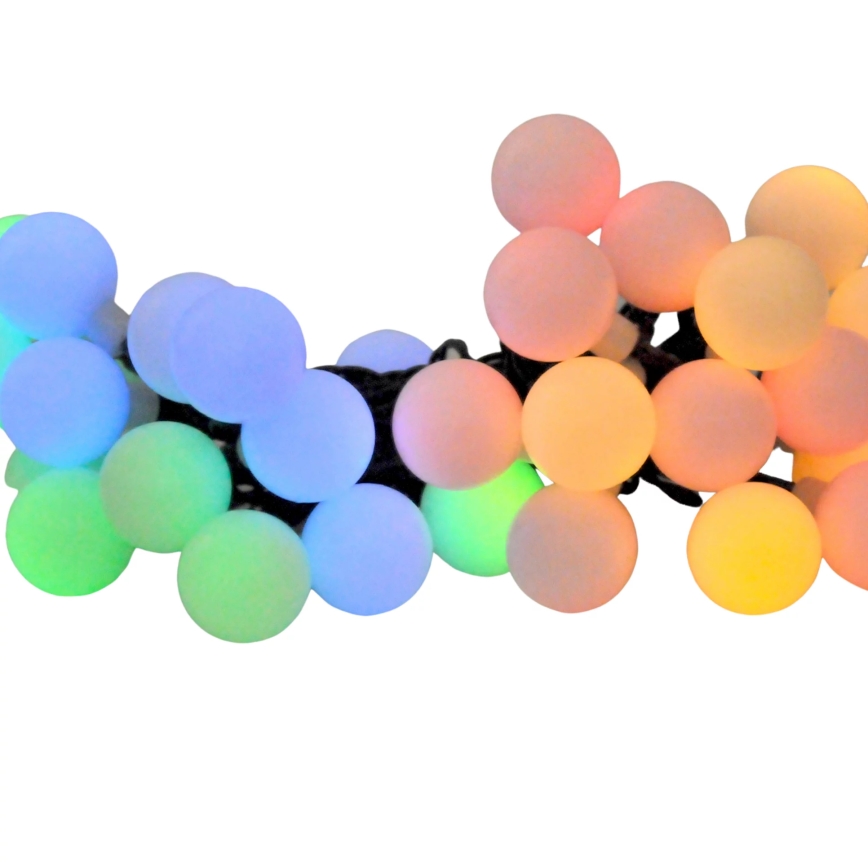 LED RGB Соларен верига PARTY 30xLED/1,2V 400 mAh 3,9 m IP44