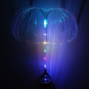 LED RGB соларна лампа 1,2V 300 mAh IP44 черна