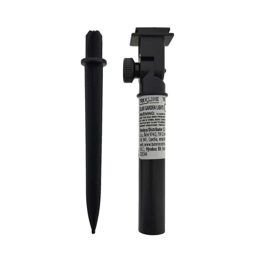 LED RGB соларна лампа 10xLED/1,2V 300 mAh IP44 черна