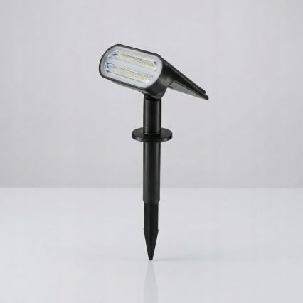 LED RGB соларна лампа 2 в 1 LED/3,7V 1200 mAh IP54 черна