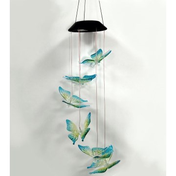 LED RGB соларна лампа 6xLED/1,2V 300 mAh IP44 пеперуда