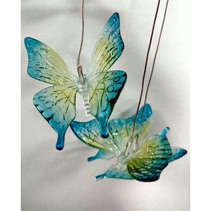 LED RGB соларна лампа 6xLED/1,2V 300 mAh IP44 пеперуда