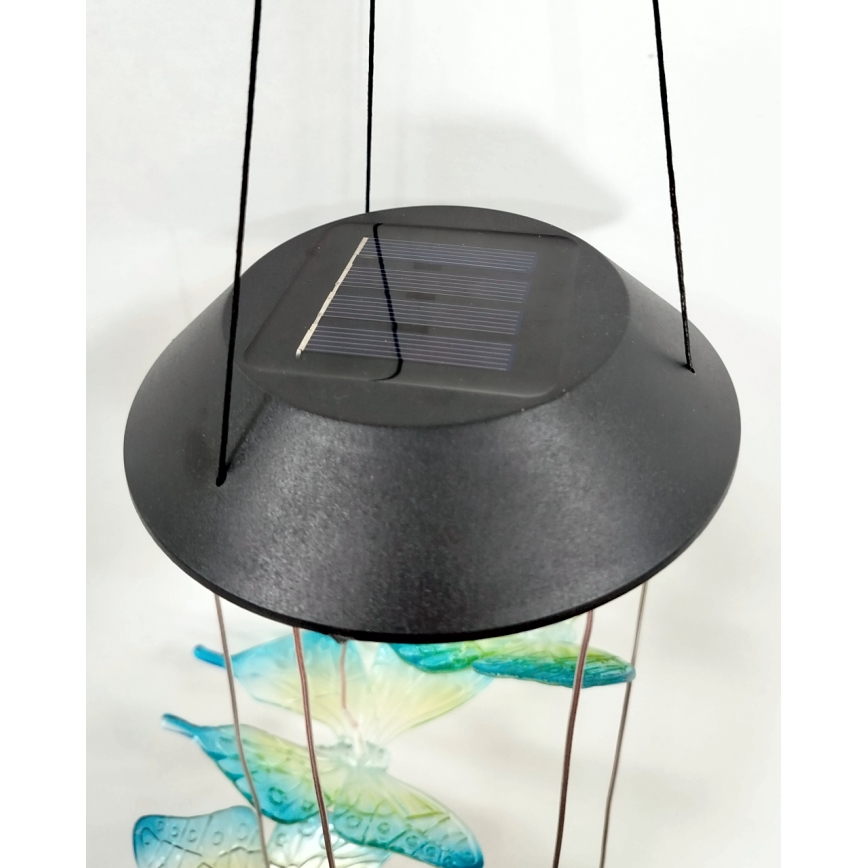 LED RGB соларна лампа 6xLED/1,2V 300 mAh IP44 пеперуда