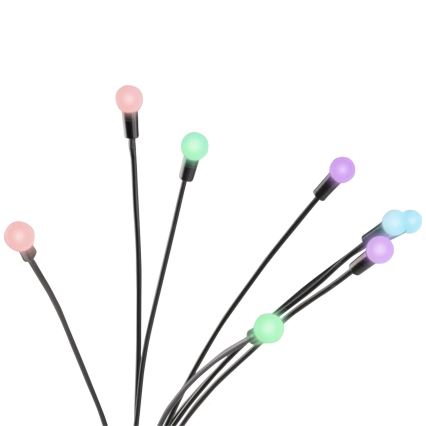 LED RGB соларна лампа FIORINI 8xLED/1,2V 600 mAh IP44 черна