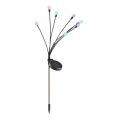LED RGB соларна лампа FIORINI 8xLED/1,2V 600 mAh IP44 черна