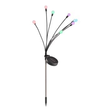 LED RGB соларна лампа FIORINI 8xLED/1,2V 600 mAh IP44 черна