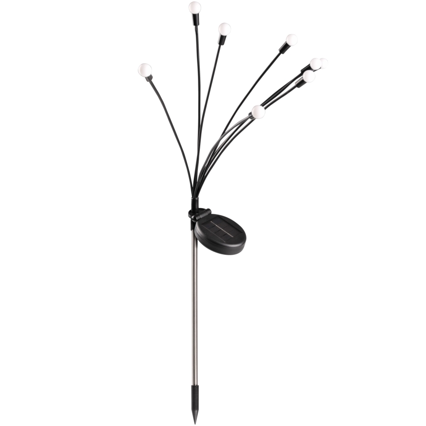 LED RGB соларна лампа FIORINI 8xLED/1,2V 600 mAh IP44 черна