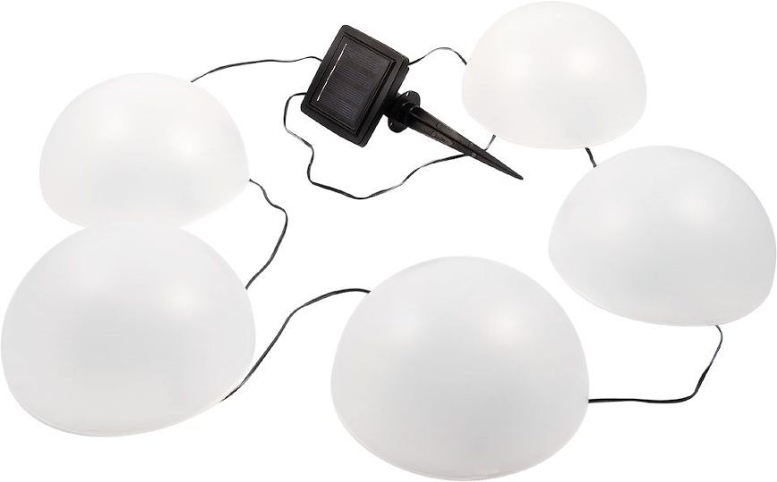 LED RGB Соларна лампа HEMI LED/0,1W/1,2V 600 mAh IP44 бял