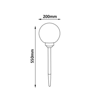 LED RGB Соларна лампа LED/0,2W/1,2V 600 mAh IP44