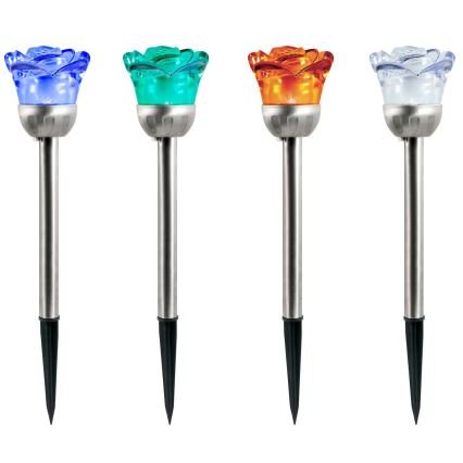 LED RGB соларна лампа ROSE LED/1,2V 100 mAh IP44