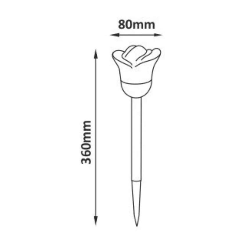 LED RGB соларна лампа ROSE LED/1,2V 100 mAh IP44