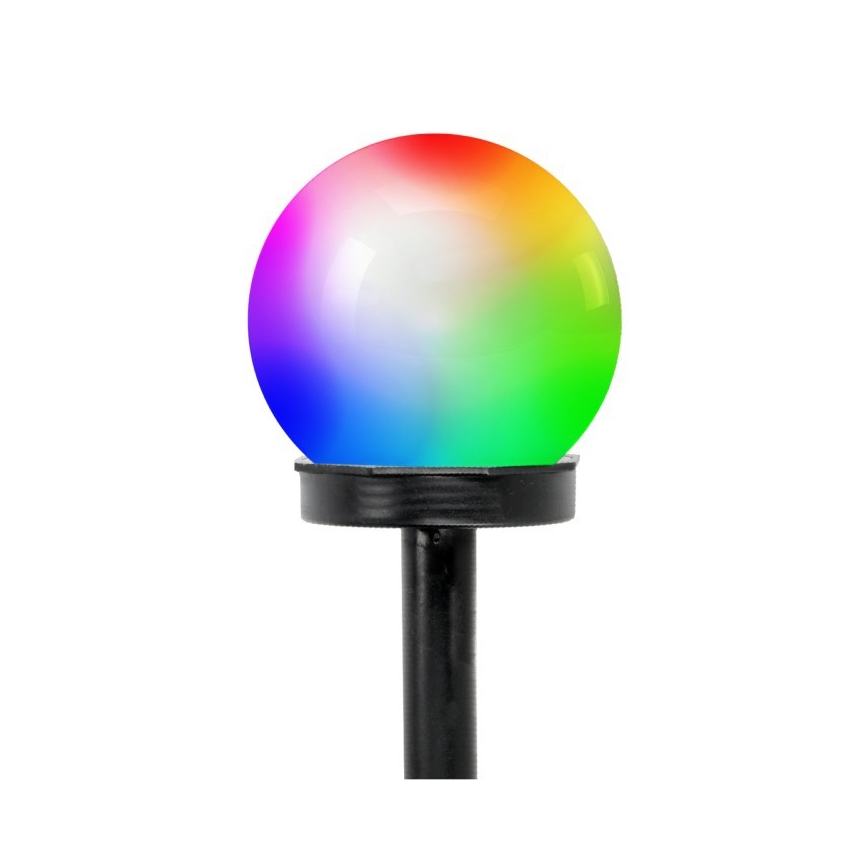 LED RGB соларна лампа със сензор SPHERE LED/1,2V IP44 40 mAh Ø 10 см