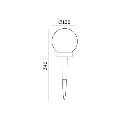 LED RGB соларна лампа със сензор SPHERE LED/1,2V IP44 40 mAh Ø 10 см