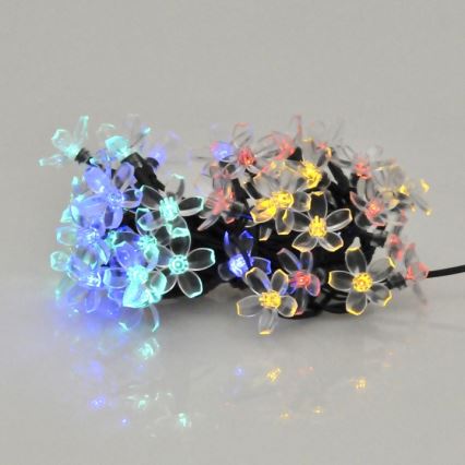 LED RGB Соларни лампички FLOWER 50xLED/1,2V IP44