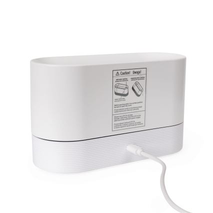 LED RGB Ултразвуков аромадифузер и овлажнител на въздуха с подсветка 180ml бял
