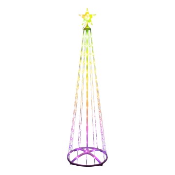 LED RGB Външна коледна елха 190xLED/230V 1,8 m IP44 + дистанционно управление