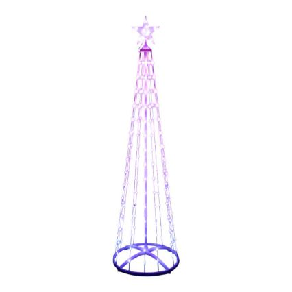 LED RGB Външна коледна елха 190xLED/230V 1,8 m IP44 + дистанционно управление